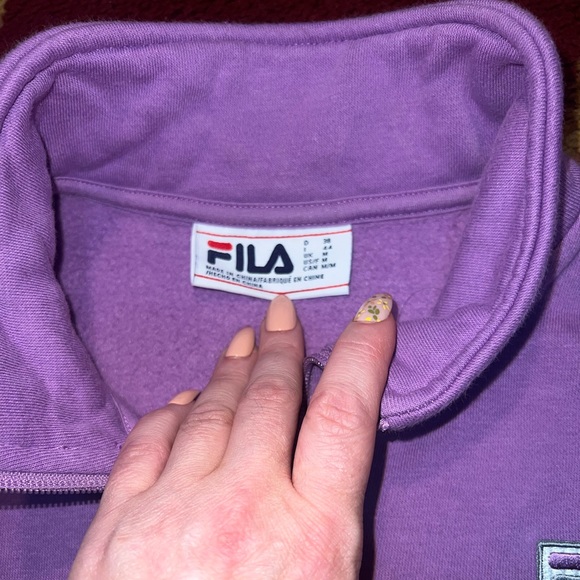 Fila Old School Style Qrt Zip color block sweatshirt - Picture 5 of 8